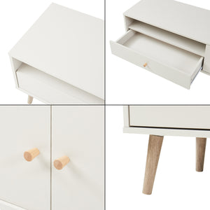 Tv-meubel Hallevil 150x39x45 cm wit [en.casa]