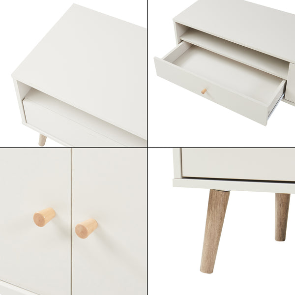 Tv-meubel Hallevil 150x39x45 cm wit [en.casa]