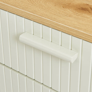 Badkamerkast Ferrersp 80x40x35 cm eikenkleurig havermout en naturel [en.casa]