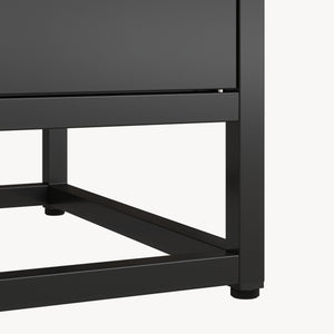 Boekenkast Hailuoto met kast 180x80x40 cm zwart [en.casa] 
