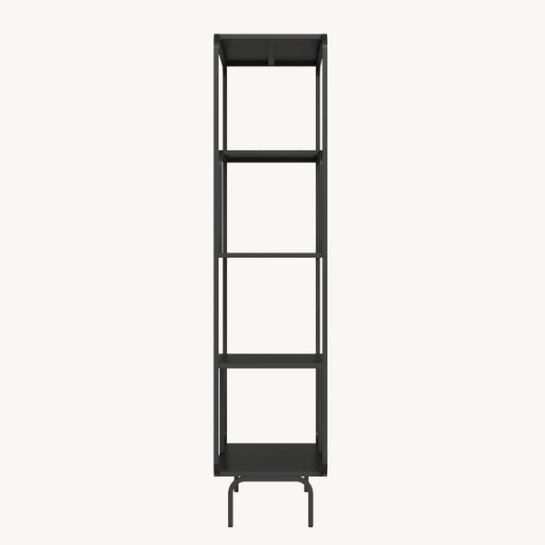 Boekenkast Færder 145x76x33 cm zwart mat [en.casa]