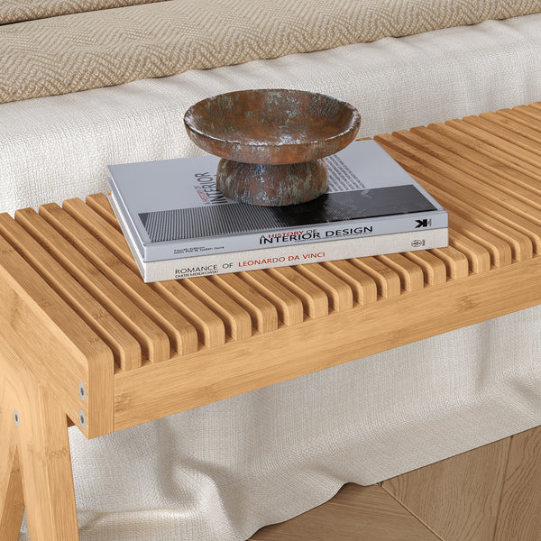 Halbank Lasdarvoo bamboe 120x35x45 cm naturel [en.casa]