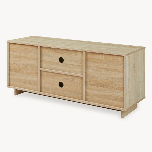Tv-meubel Kenta 120x39x52 cm sonoma eiken en wit [en.casa] 