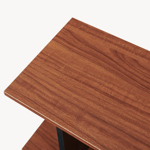 Bijzettafel Trond 80x29x60 cm Zwart/Walnootlook [en.casa]