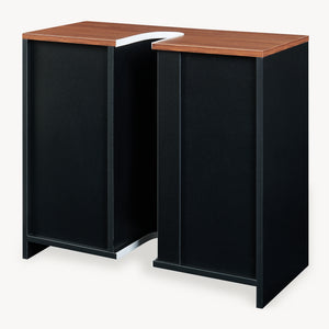 Wastafelonderkast Trond 60x66x30 cm Zwart/Walnootlook [en.casa]