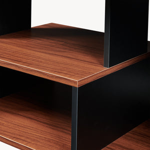 Salontafel Trond 80x40x42 cm Zwart/Walnoot [en.casa]