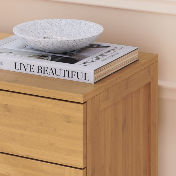 Schoenenkast Aarela 67x66x34 cm Bamboe [en.casa]