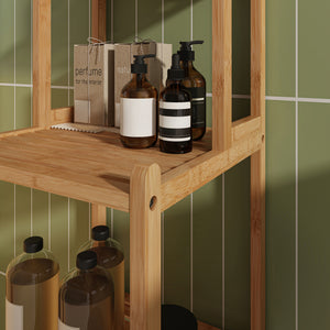 Badrek Anun 128x30x30 cm Bamboe Naturel [en.casa]