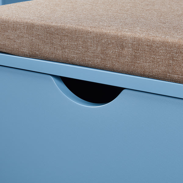 Schuhbank Colwyn 80x40x45 cm Blau [en.casa]