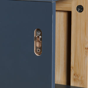 Hangkast Svanes 60x30x20 cm Donkergrijs/Natuur [en.casa]