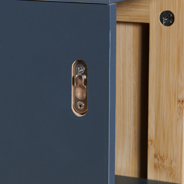Hangkast Svanes 60x30x20 cm Donkergrijs/Natuur [en.casa]