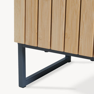 Hoogkast Svanes 170x30x30 cm Donkergrijs/Natuur [en.casa]