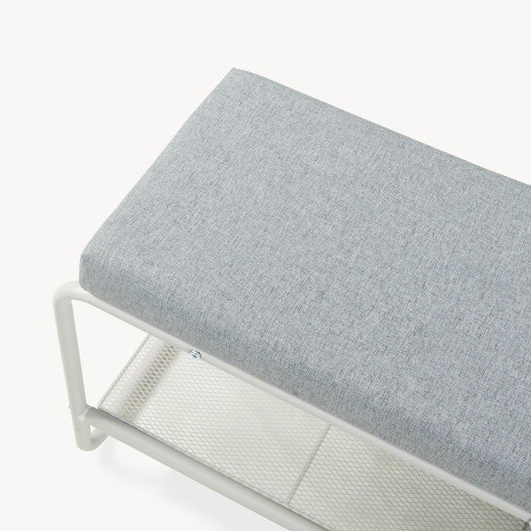 Schoenenbank Jässaatka met kinderkruk 100x32x46 cm grijs [en.casa] 