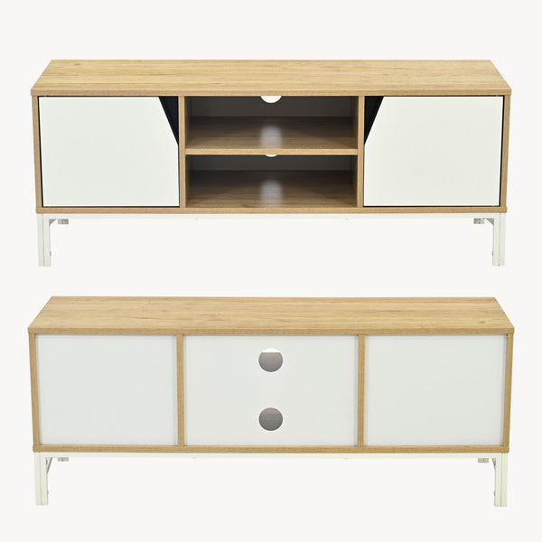 Tv-kast Kerrköndam 120x40x46 cm Eikenlook/Wit [en.casa]