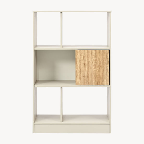 Boekenkast Karena 112x70x30 cm Crèmewit/Eikenlook [en.casa]