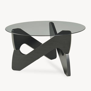 Salontafel Reypio Ø70x35 cm Zwart/Grijs [en.casa]