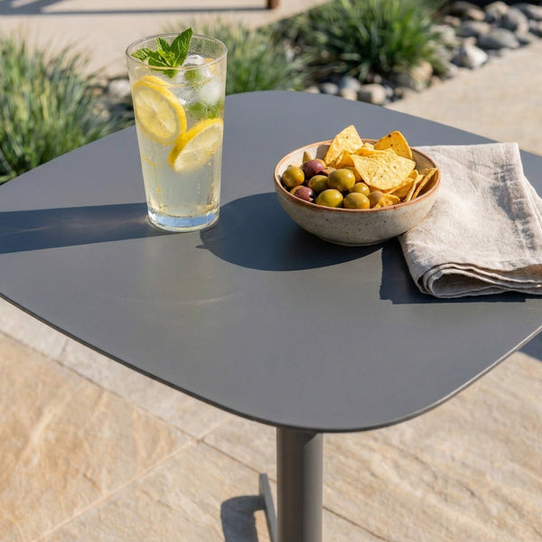Outdoor bijzettafel Foggia 43x40x40 cm staal antracietgrijs [casa.pro]