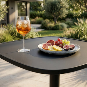 Outdoor bistrotafel Foggia 75x70x70 cm staal antracietgrijs [casa.pro]
