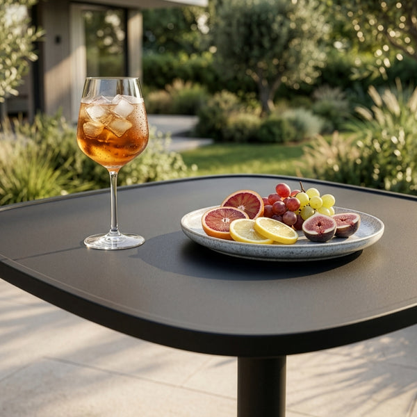 Outdoor bistrotafel Foggia 75x70x70 cm staal antracietgrijs [casa.pro]