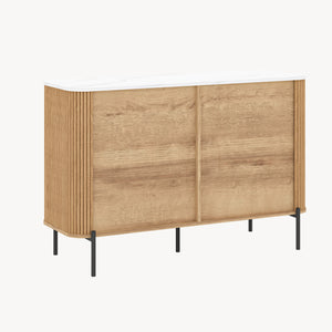 Kast Kokunse met 6 laden 120x42x78 cm eikenlook [en.casa]