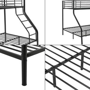 Metalen stapelbed kinderbed met matrassen 210x147,5x168 cm - 2 kleuren