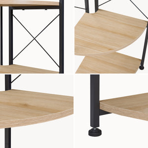 [en.casa] Plantenstandaard Ulfborg 160x30x30 cm houtkleurig en zwart