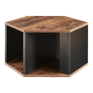 Salontafel Molde set van 2 zwart en walnootkleurig [en.casa]