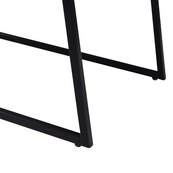 Salontafel Hyllestad set van 2 zwart en betonkleurig [en.casa]