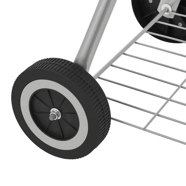 Houtskool BBQ Apricena rond met deksel 80x49x47 cm zwart casa.pro