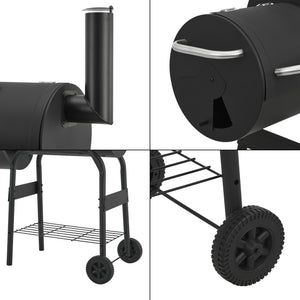 Smoker barbecue Arielli 115x110x64 cm zwart casa.pro