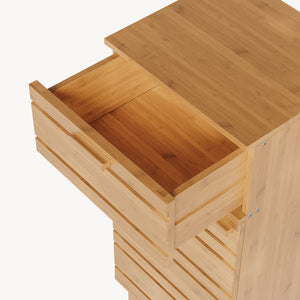 Badkamerskast Epind bamboe 75x33x30 cm naturel [en.casa]