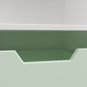 Kinderrek met zitbank Vipsali 100x99x30 cm mintgroen en wit [en.casa]