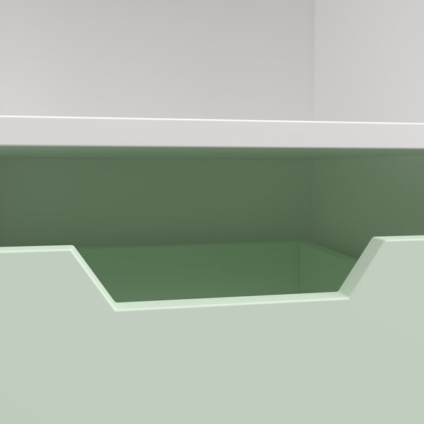 Kinderrek met zitbank Vipsali 100x99x30 cm mintgroen en wit [en.casa]