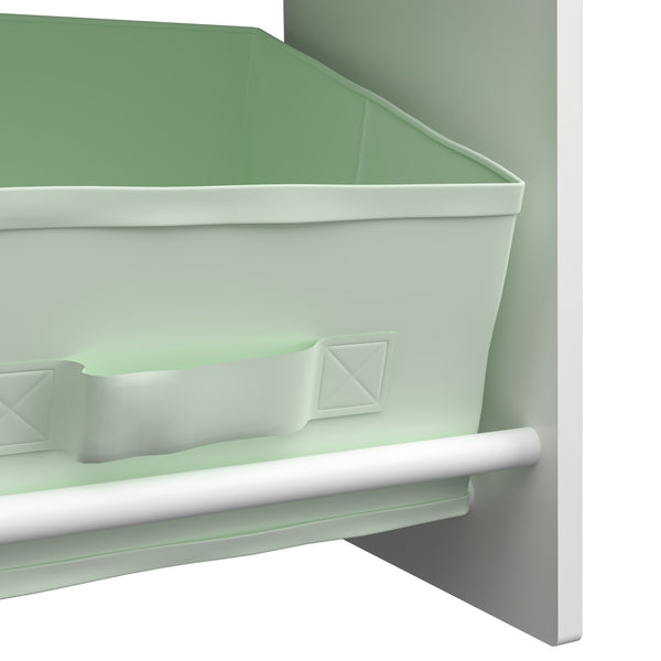 Kinderrek Vipsali huisvorm 90x60x27 cm mintgroen en wit [en.casa]