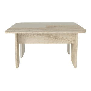 Salontafel Boneksbelt 2-delig travertijn en zandsteen 75x75x38 cm [en.casa] 