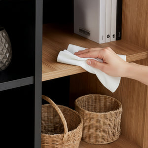 Hangkast Noppen wandkast 98x60x35 cm eikenkleurig [en.casa]