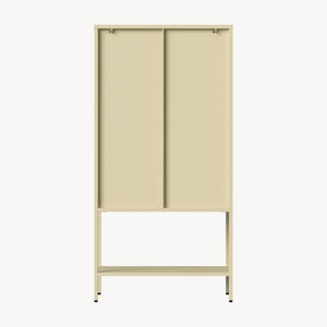 Vitrinekast Klippestad 160x80x35 cm camel [en.casa] 