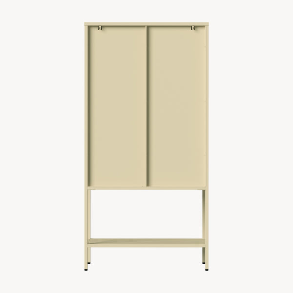 Vitrinekast Klippestad 160x80x35 cm camel [en.casa] 