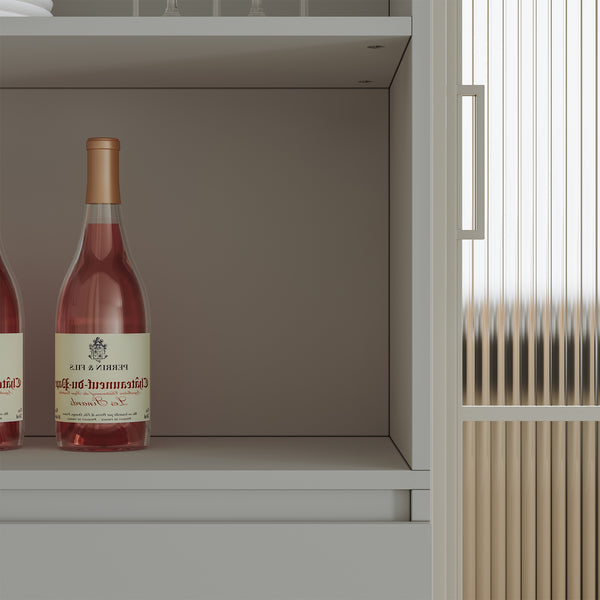 Boekenkast Les met 3 lades en open vakken 180x60x35 cm wit [en.casa]
