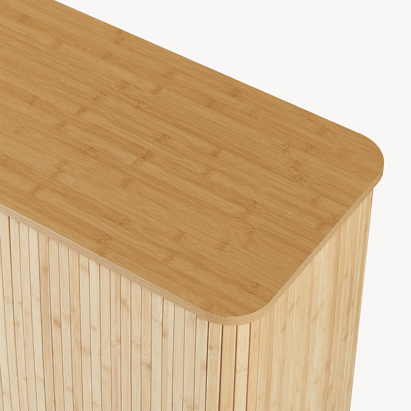 Sideboard Nordkapp dressoir met schuifdeuren 100x40x80 cm naturel [en.casa]