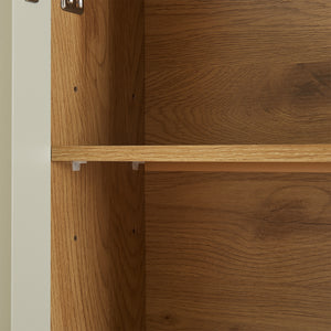 Toiletombouwkast Ferrersp 160x63x20 cm eikenkleurig havermout en naturel [en.casa]