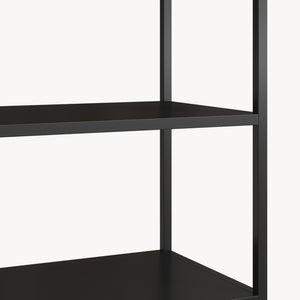 Boekenkast Hailuoto met kast 180x80x40 cm zwart [en.casa] 