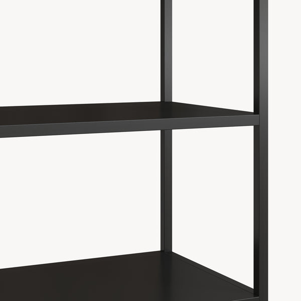 Boekenkast Hailuoto met kast 180x80x40 cm zwart [en.casa] 