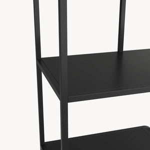 Boekenkast Færder 145x76x33 cm zwart mat [en.casa]