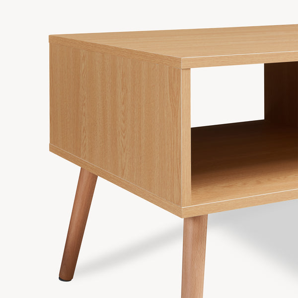 Salontafel Bordkak 100x48x45 cm eikenkleurig en wit [en.casa]