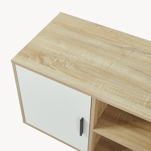 Tv-meubel Kenta 120x39x52 cm sonoma eiken en wit [en.casa] 