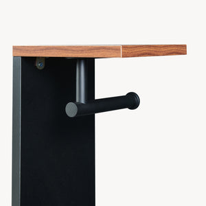 Toiletpapierhouder Trond 60x40x16 cm Zwart/Walnootlook [en.casa]