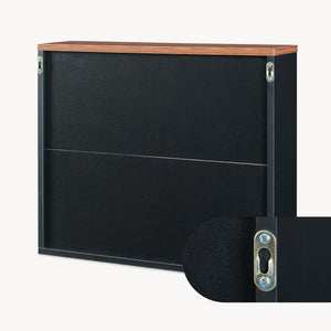 Spiegelkast Trond 50x60x15 cm Zwart/Walnootlook [en.casa]