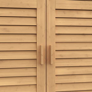 Schoenenkast Aarela 67x66x34 cm Bamboe [en.casa]