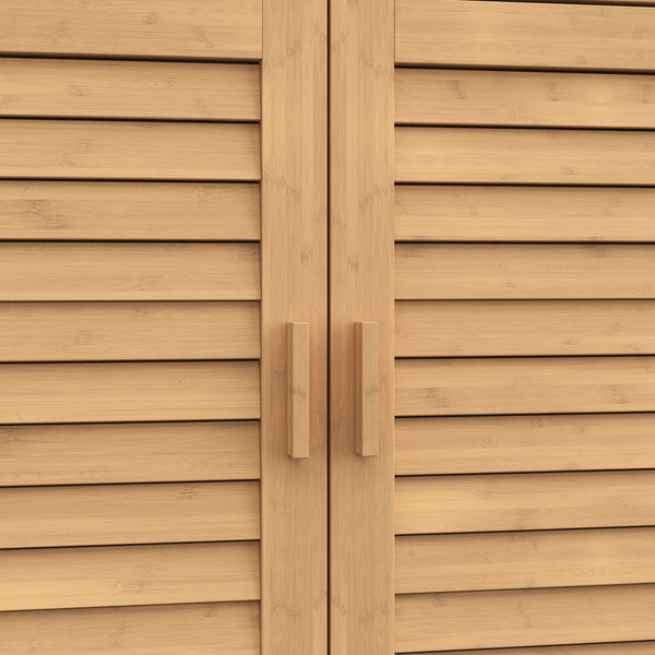 Schoenenkast Aarela 67x66x34 cm Bamboe [en.casa]